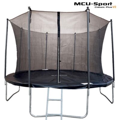 Stor trampolin med sikkerhedsnet og stige - 3,7m